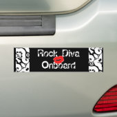 "Rock Diva Onboard Autoaufkleber" - individuell an Autoaufkleber (Auf Auto)