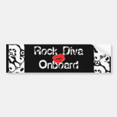"Rock Diva Onboard Autoaufkleber" - individuell an Autoaufkleber (Vorne)