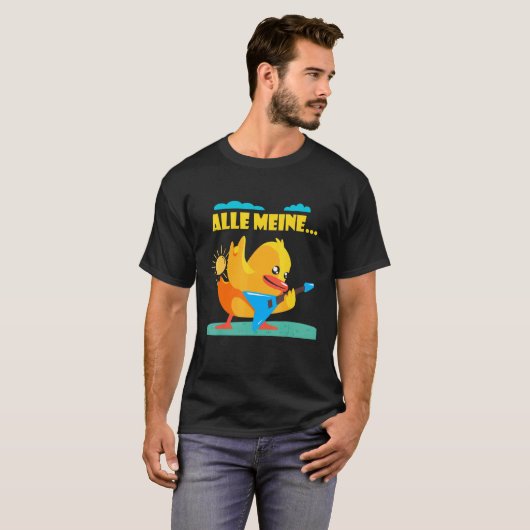 Rock Duck Liebe Duck All My Entchen Song T-Shirt (Vorne ganz)