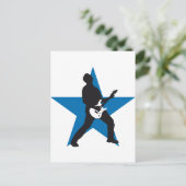 Rock-E-Gitarrist Postkarte (Stehend Vorderseite)