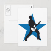Rock-E-Gitarrist Postkarte (Vorne/Hinten)
