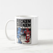 Rock em Sock em Roboter Boxring Kaffeetasse (Links)