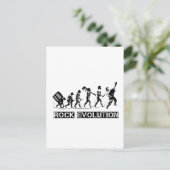 Rock Evolution lustiges Design Postkarte (Stehend Vorderseite)