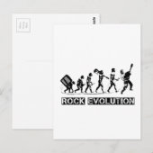 Rock Evolution lustiges Design Postkarte (Vorne/Hinten)