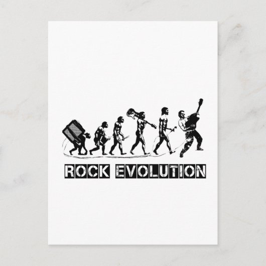 Rock Evolution lustiges Design Postkarte (Vorderseite)