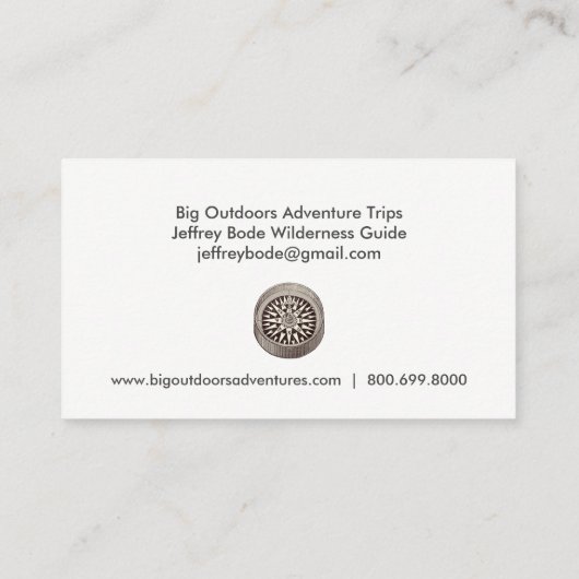 Rock Face Cliffs Wilderness Guide Visitenkarte (Rückseite)