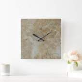 ROCK FACE | Naturstruktur Quadratische Wanduhr (Zuhause)