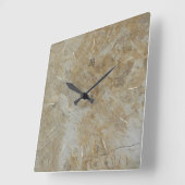 ROCK FACE | Naturstruktur Quadratische Wanduhr (Winkel)