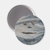 Rock Face sagt Hallo Magnet (Vorderseite/Rückseite)