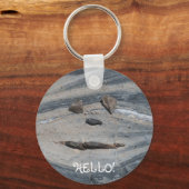 Rock Face sagt Hallo Schlüsselanhänger (Vorderseite)