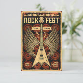 Rock fest dankeskarte (Stehend Vorderseite)