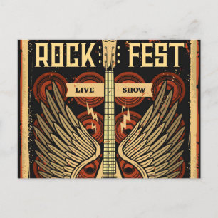 Rock fest postkarte