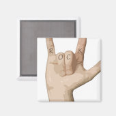 Rock Fingers Magnet (Vorderseite/Rückseite)