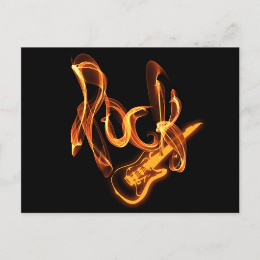 Rock-fire-Schild Postkarte (Vorderseite)
