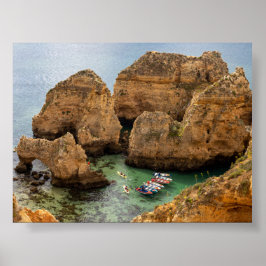 Rock formations in Algarve Poster
