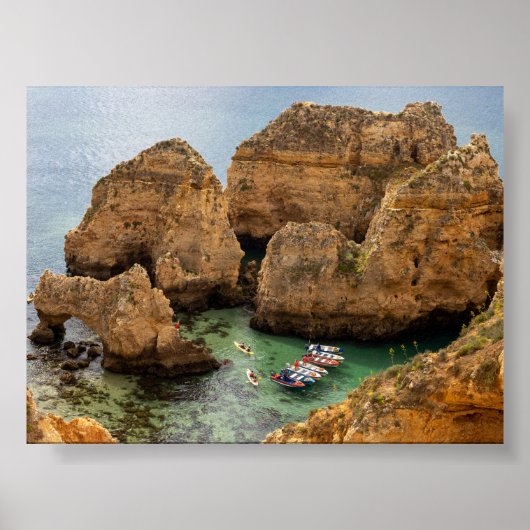 Rock formations in Algarve Poster (Vorne)