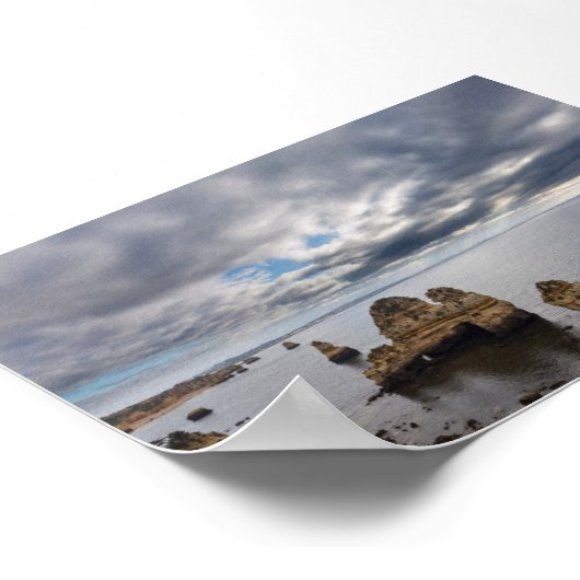 Rock formations in Algarve Poster (Ecke)