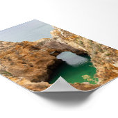 Rock formations in Algarve Poster (Ecke)