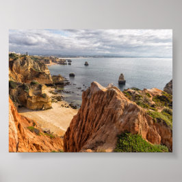 Rock formations in Algarve Poster