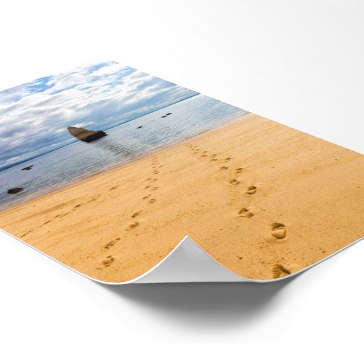 Rock formations in Algarve Poster (Ecke)