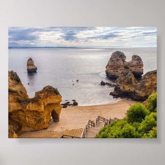 Rock formations in Algarve Poster (Vorne)