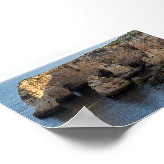 Rock formations in Algarve Poster (Ecke)