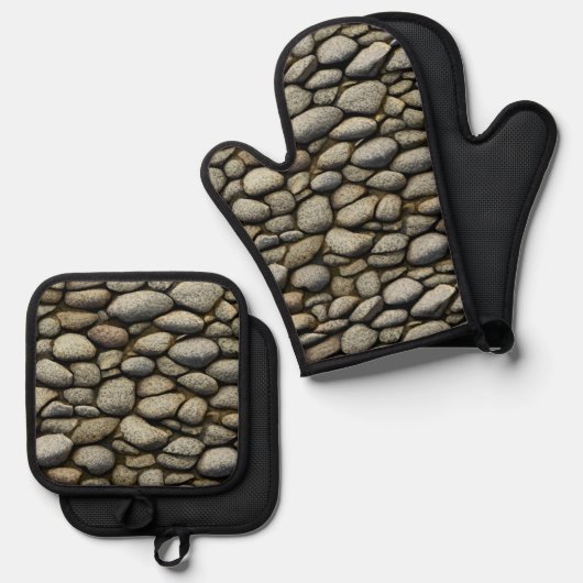 Rock Garden Ofenhandschuh & Topflappen-Set (Vorderseite/Rückseite)