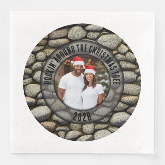Rock Garden "Rocking around the Christmas Tree" Serviette (Vorderseite)