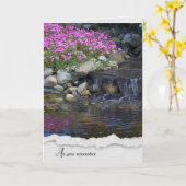 Rock Garden Wasserfall Sympathie Karte (Gelbe Blume)