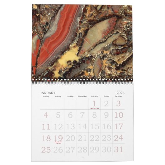Rock & Gem Collection Kalender (Jan 2026)