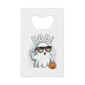 Rock Ghost Retro Halloween Pumpkin Funny Boo Geldbeutel Flaschenöffner (Vorderseite)