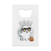 Rock Ghost Retro Halloween Pumpkin Funny Boo Geldbeutel Flaschenöffner (Rückseite)