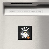Rock Ghost Retro Halloween Pumpkin Funny Boo Magnet (In Situ (Geschirrspüler))