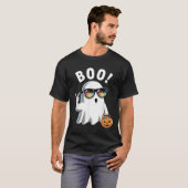 Rock Ghost Retro Halloween Pumpkin Funny Boo T-Shirt (Vorne ganz)