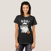 Rock Ghost Retro Halloween Pumpkin Funny Boo T-Shirt (Vorne ganz)