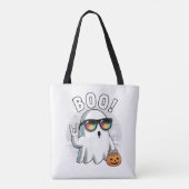 Rock Ghost Retro Halloween Pumpkin Funny Boo Tasche (Rückseite)