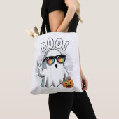 Rock Ghost Retro Halloween Pumpkin Funny Boo Tasche (Von Nahem)