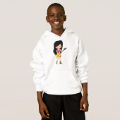 Rock Girl, Black Hair, Band, Musik, Gitarrenspiele Hoodie (Vorne ganz)