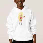 Rock Girl, Blonde Hair, Gitarrenspieler, Band, Mus Hoodie (Vorderseite)