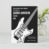 Rock Gitarre BABY SHOWER Einladung (Stehend Vorderseite)