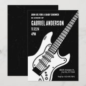 Rock Gitarre BABY SHOWER Einladung (Vorne/Hinten)