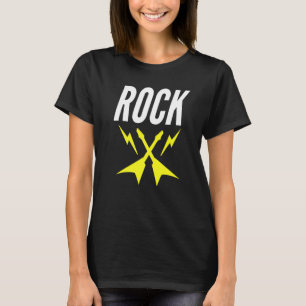 Rock-Gitarre-Blitze, um Rock On zu spielen T-Shirt