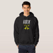 Rock Gitarre Blitze zum Aufkleben Hoodie (Vorne ganz)