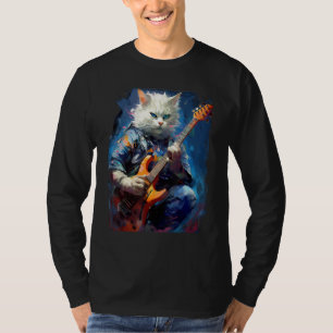 Rock-Gitarre Britisch Kurzhaar Katze Gitarrist T-Shirt