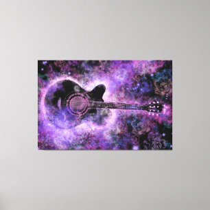 Rock Gitarre Leinwanddruck Lila - Malerei