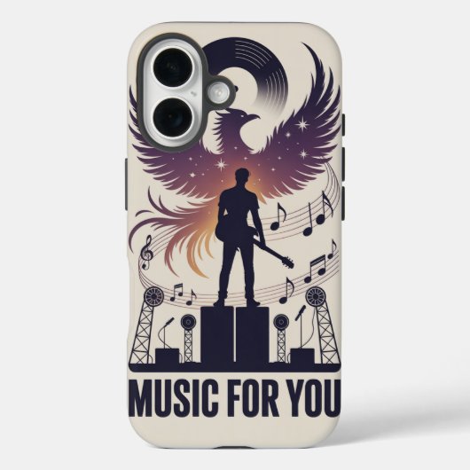 Rock-Gitarre Phoenix Rising iPhone-Hülle Case-Mate iPhone Hülle (Rückseite)