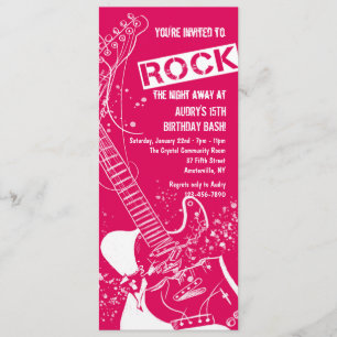 Rock-Gitarre rote Einladung