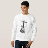 Rock-Gitarre stratocaste christliches CrossSweatsh Sweatshirt (Vorne ganz)
