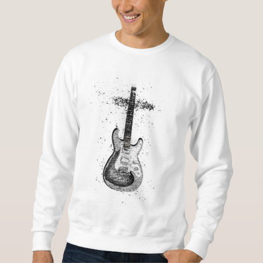 Rock-Gitarre stratocaste christliches CrossSweatsh Sweatshirt (Vorderseite)