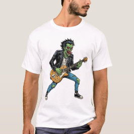 Rock-Gitarre Zombie Horror Retro Fantasy T-Shirt